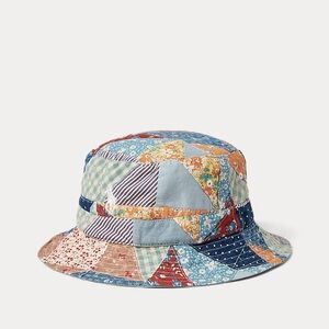 NWT Polo Ralph Lauren Cotton Patchwork Bucket Hat S/M